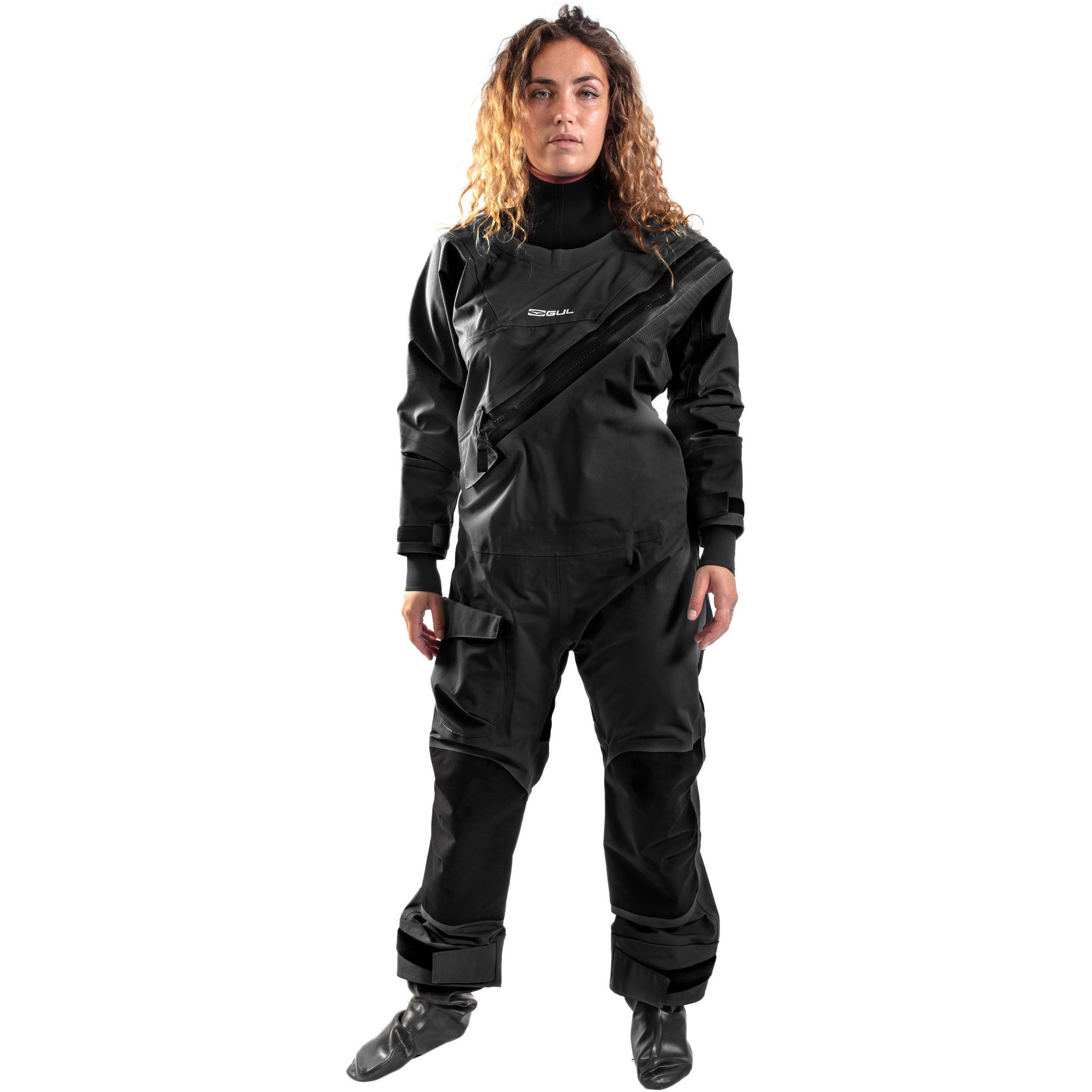 2025 Gul Womens Dartmouth Eclip Zip Drysuit & Underfleece GM0383-B9 - Black